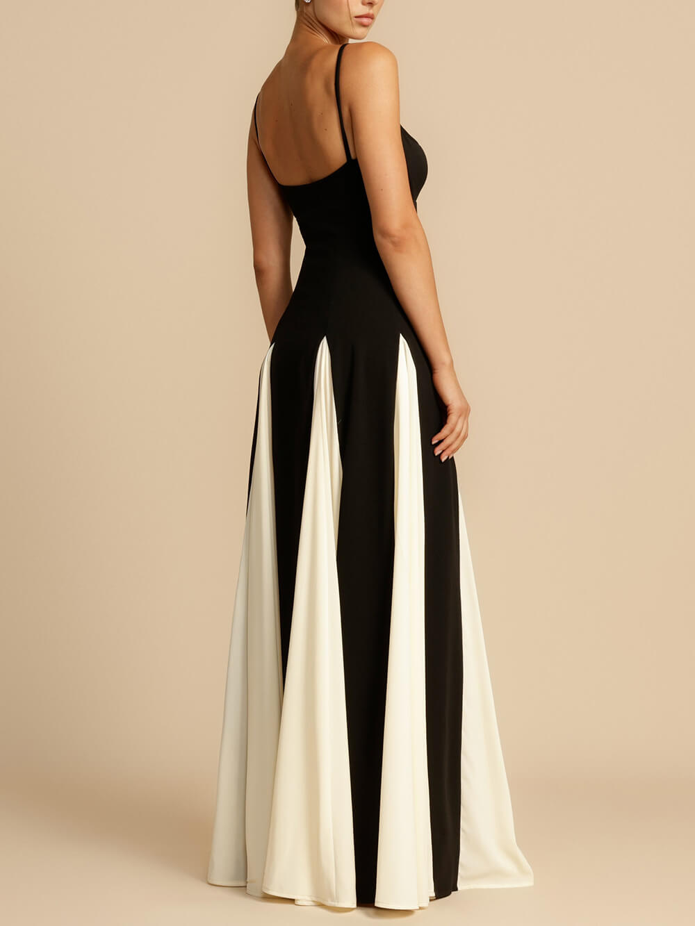 Elegant Panelled Tulle A-Line Maxi Slip Dress