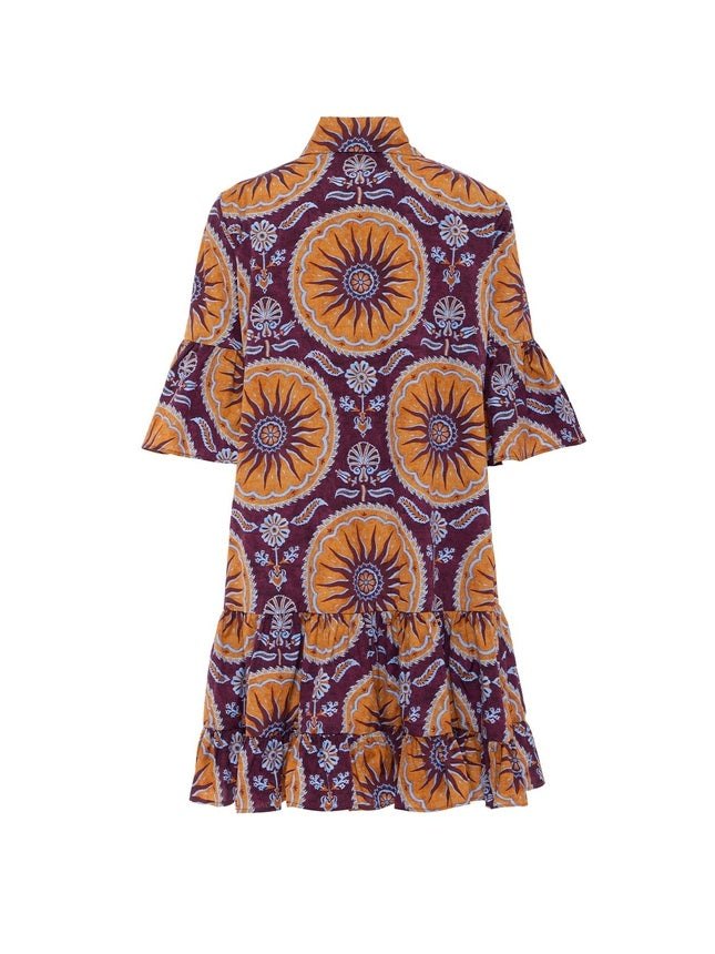 Tiered Mini Dress with Dropped Waist