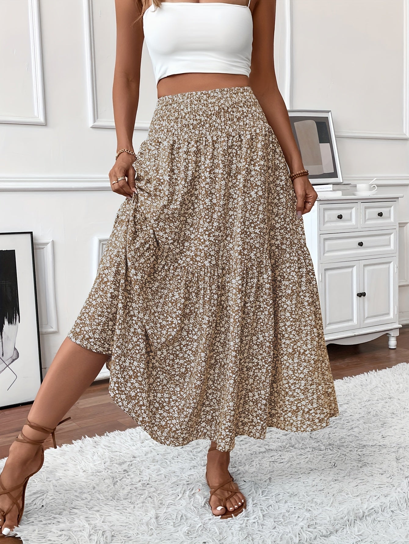 Elena Floral Print Ditsy Skirt