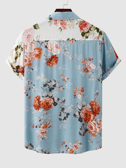 NAVEN Floral Patchwork Shirt