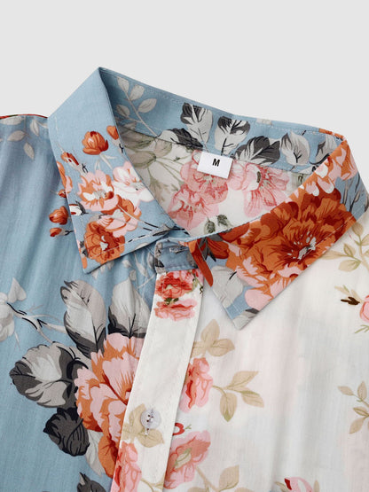 NAVEN Floral Patchwork Shirt