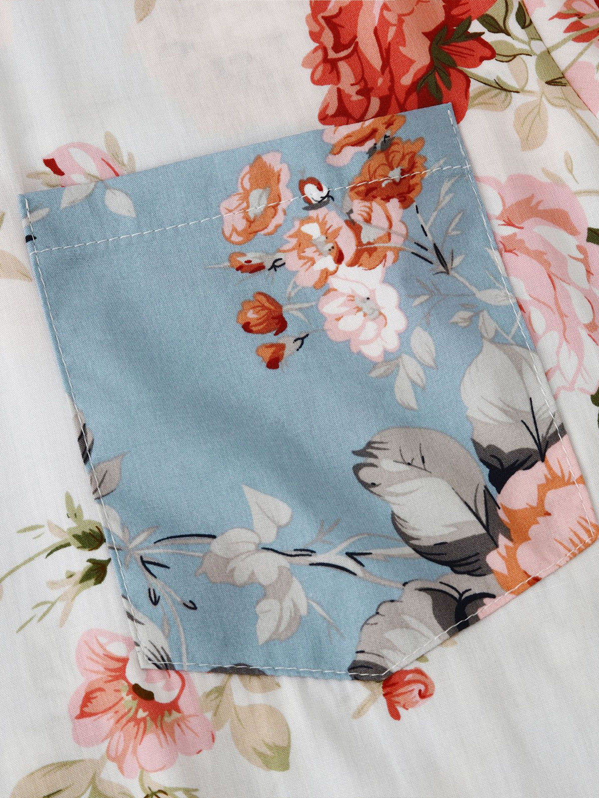 NAVEN Floral Patchwork Shirt