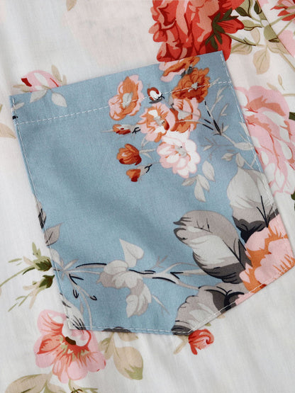 NAVEN Floral Patchwork Shirt