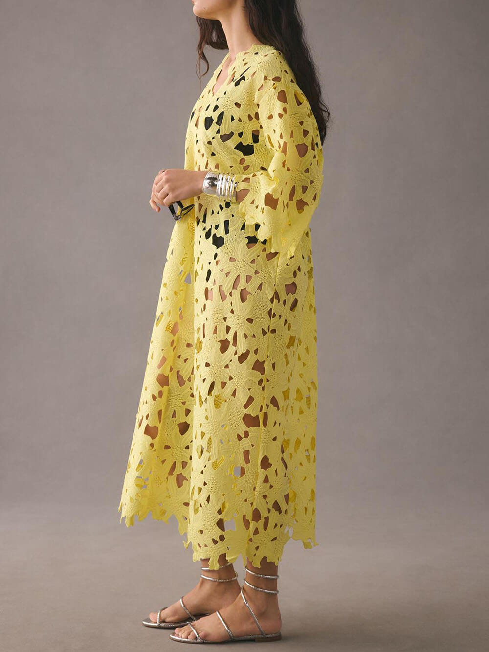 Lace Midi Beach Cover-Up Dress