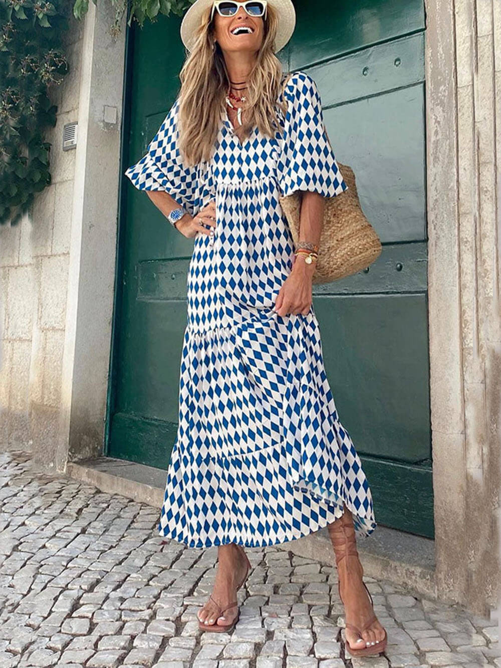 Boho Chic Printed Maxi Dress