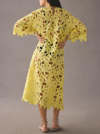 Lace Midi Beach Cover-Up Dress