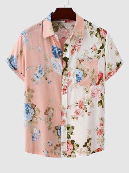 NAVEN Floral Patchwork Shirt