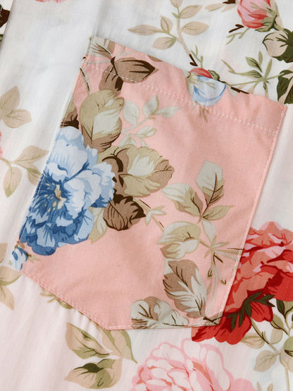 NAVEN Floral Patchwork Shirt