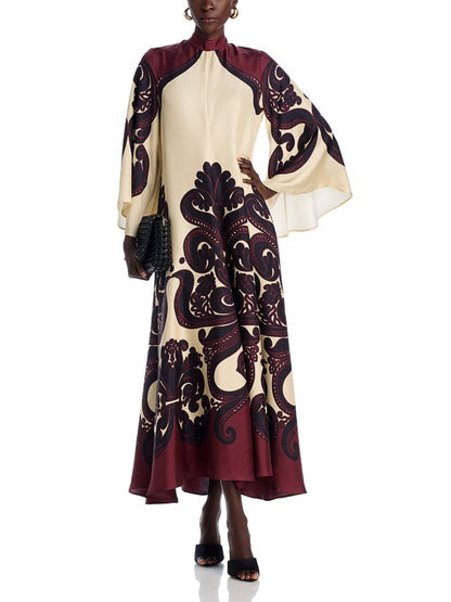 Stunning Grenadilla Print Maxi Dress with Elegant Comfort