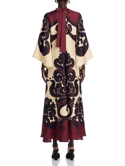 Stunning Grenadilla Print Maxi Dress with Elegant Comfort