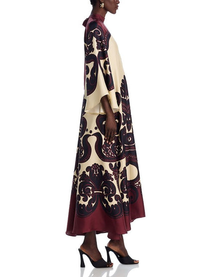 Stunning Grenadilla Print Maxi Dress with Elegant Comfort