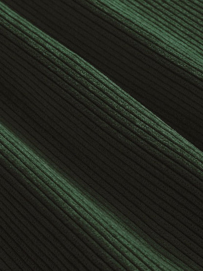 CORVIN Men’s Half Button Corduroy Shirt