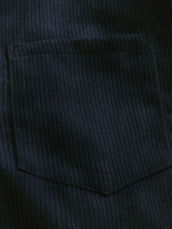 CORVIN Men’s Half Button Corduroy Shirt