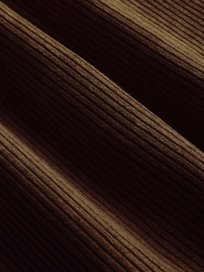 CORVIN Men’s Half Button Corduroy Shirt