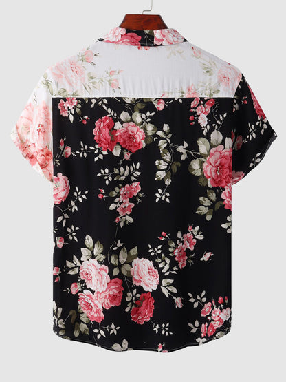 NAVEN Floral Patchwork Shirt