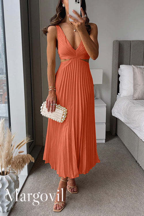 ALUNIA Pleated Maxi Dress