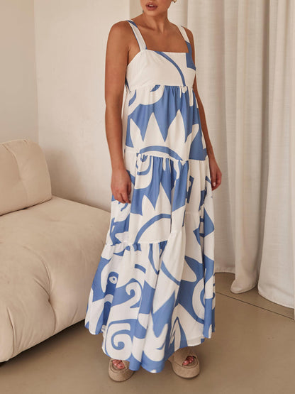 Captivating Geometric Pattern Maxi Dress