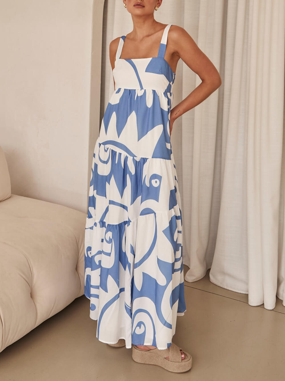 Captivating Geometric Pattern Maxi Dress