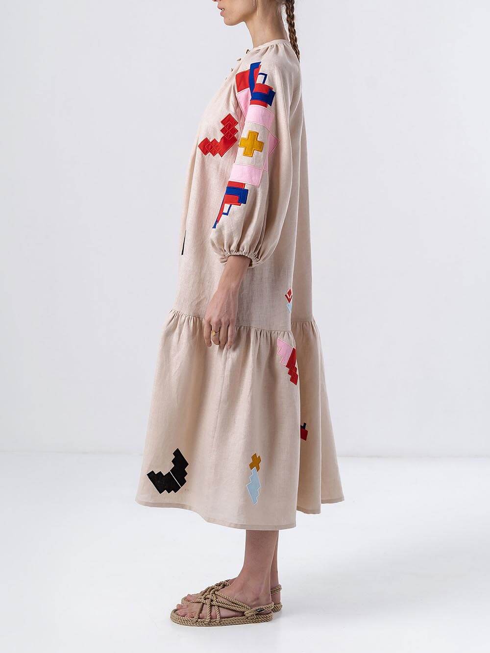 Distinctive Ethnic Print Lightweight Maxi Dress