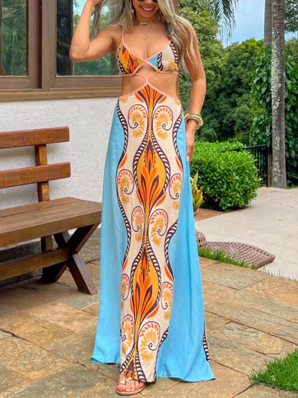 Exotic Suspender Dress for Summer Getaways