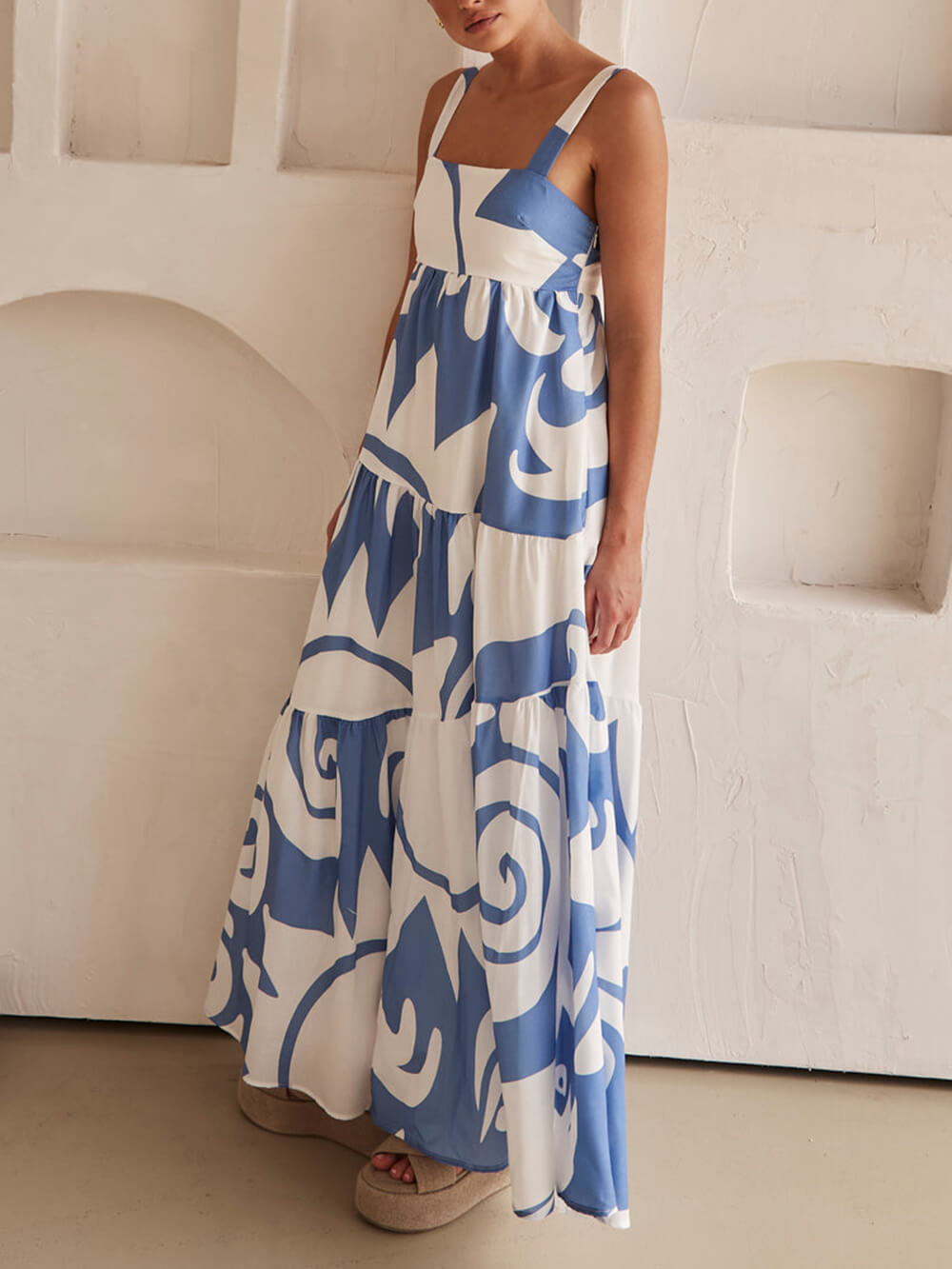 Captivating Geometric Pattern Maxi Dress