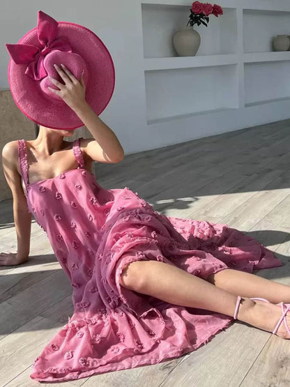 Charming Floral A-Line Layered Maxi Dress