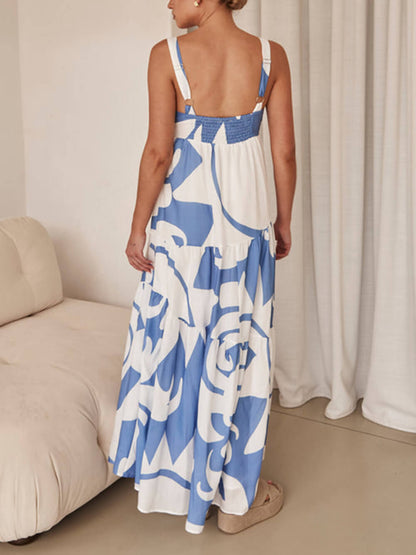 Captivating Geometric Pattern Maxi Dress