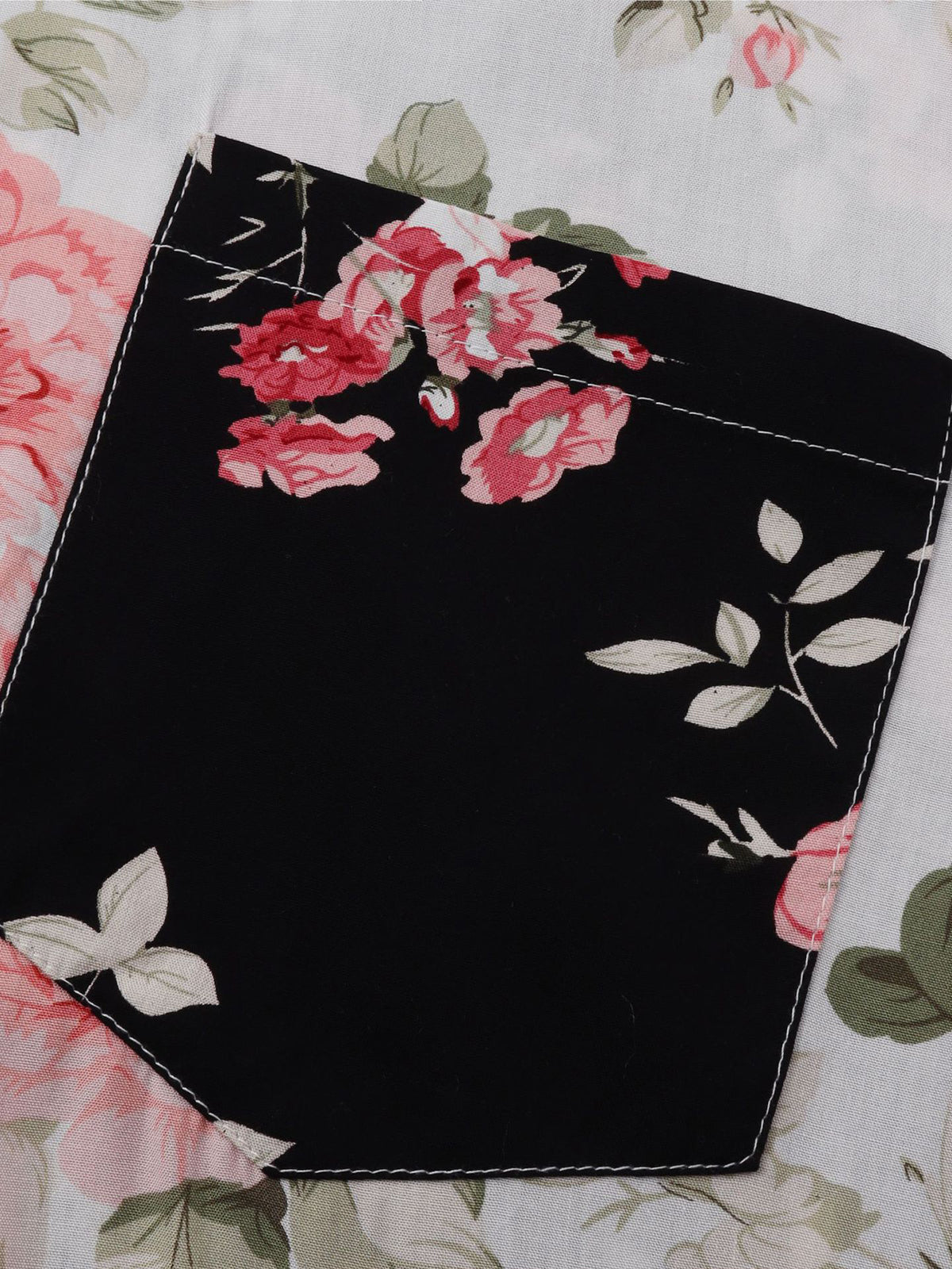 NAVEN Floral Patchwork Shirt