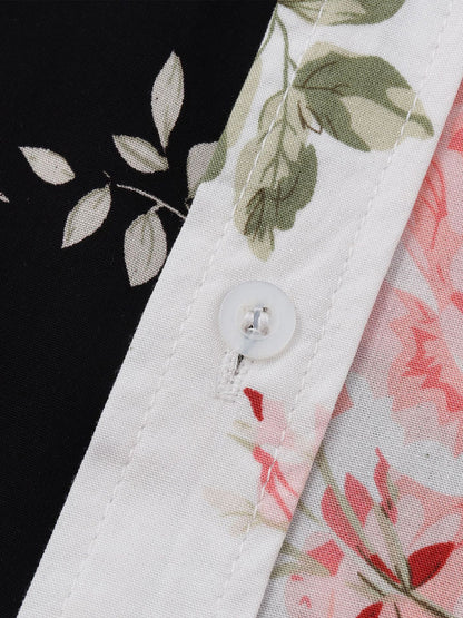 NAVEN Floral Patchwork Shirt