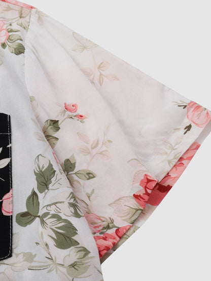 NAVEN Floral Patchwork Shirt