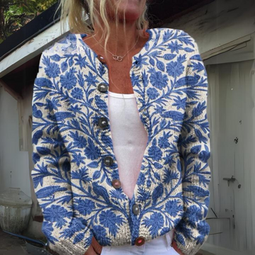 FLOREN Knitted Floral Cardigan