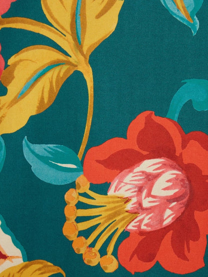 Graceful Floral Print Mini Dress