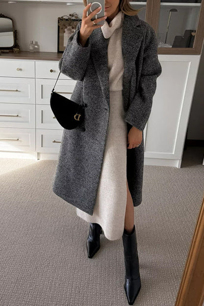 MIRELLE Cowl Neck Midi Sweater Dress