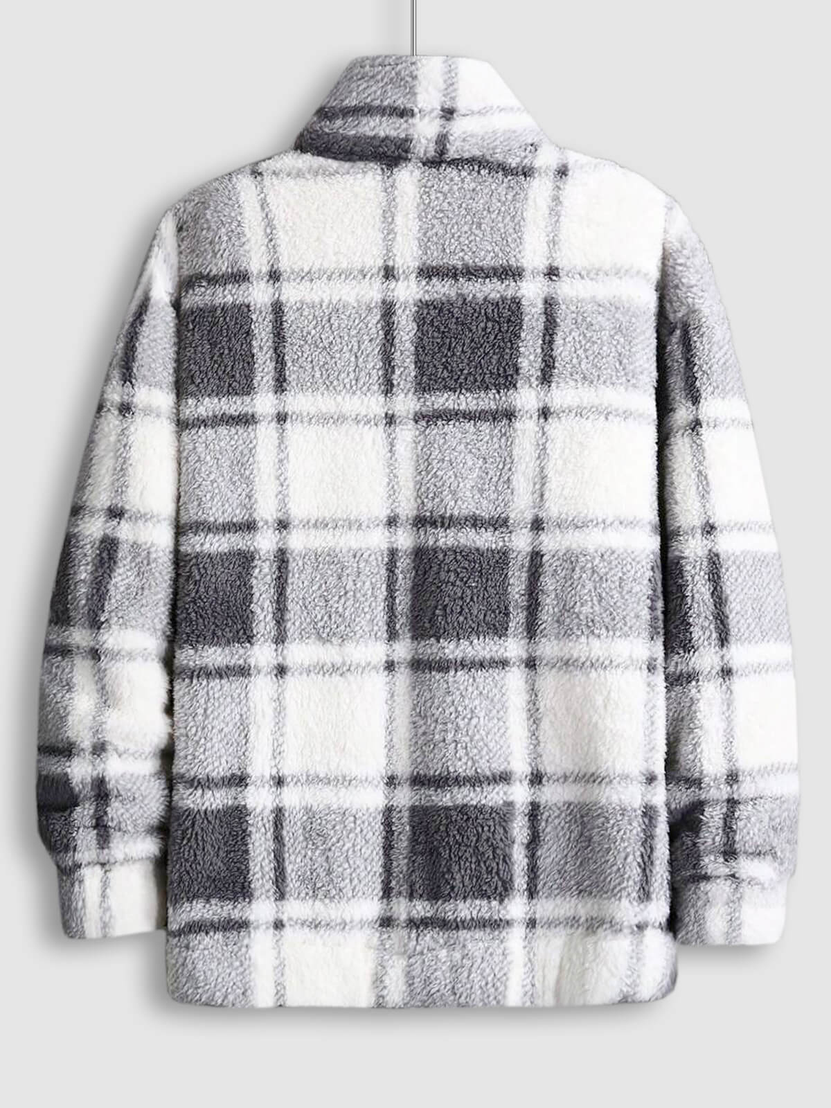 TAVEN Plaid Fleece Lapel Jacket