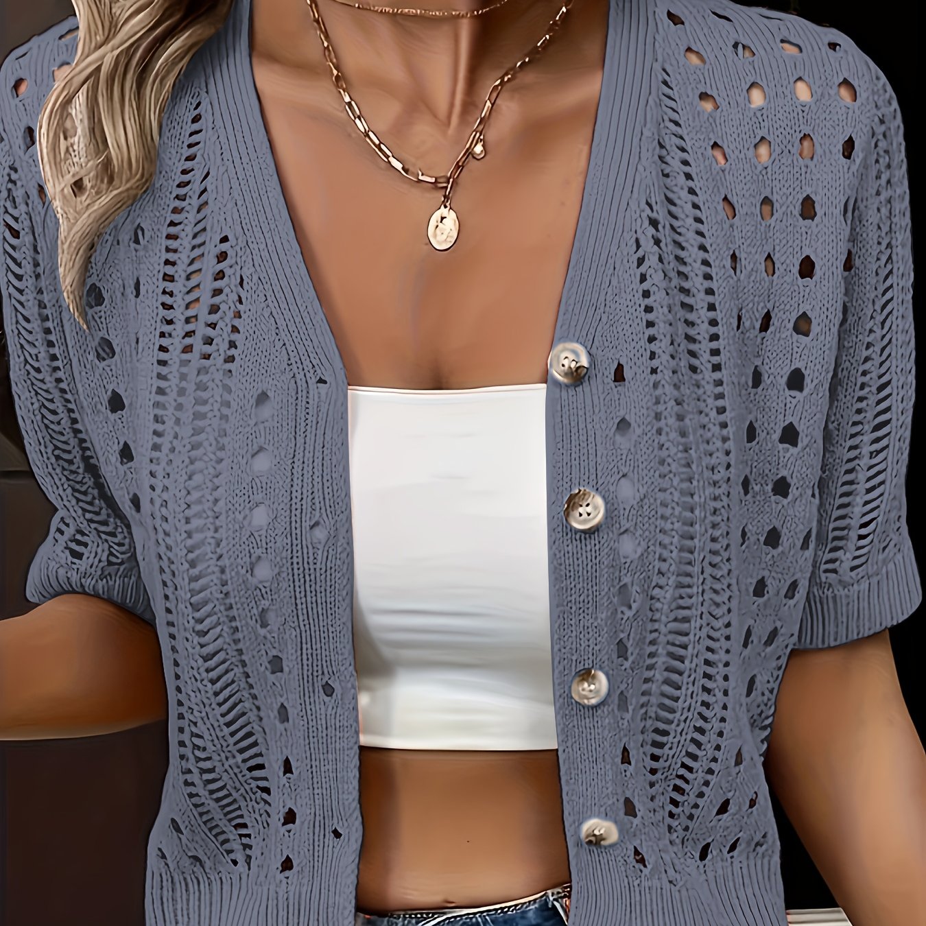 Elena Open Knit Cardigan
