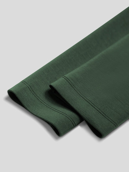 Modal Blend Elbow Patch Long Sleeve Tee:Slim Fit