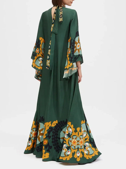 Colorful Casual Printed Maxi Dress