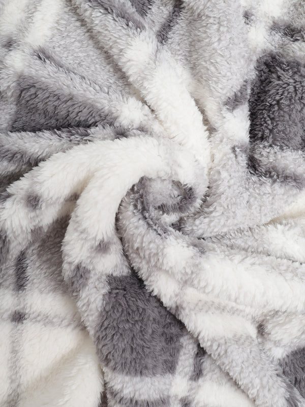 TAVEN Plaid Fleece Lapel Jacket