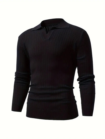 RENVO Muscle Fit Knit Sweater