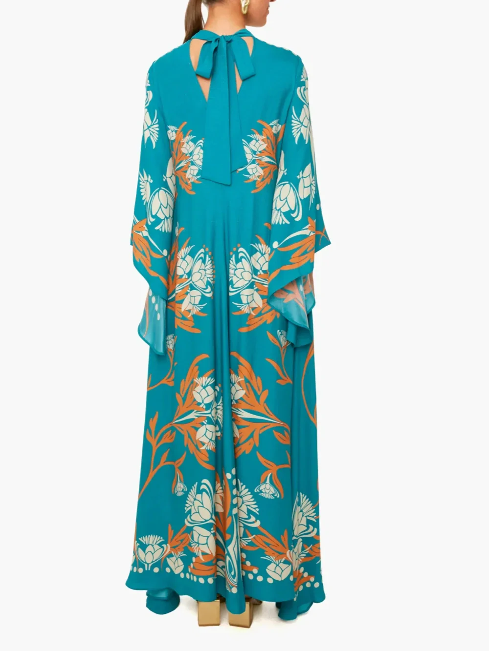 Chic Vintage Maxi Dress with Striking Print