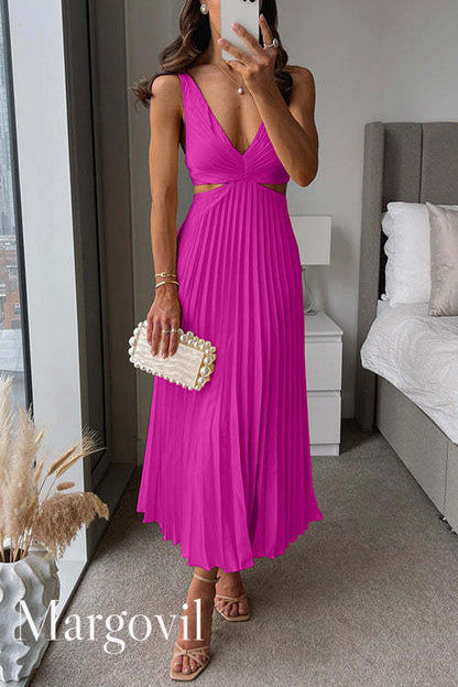 ALUNIA Pleated Maxi Dress