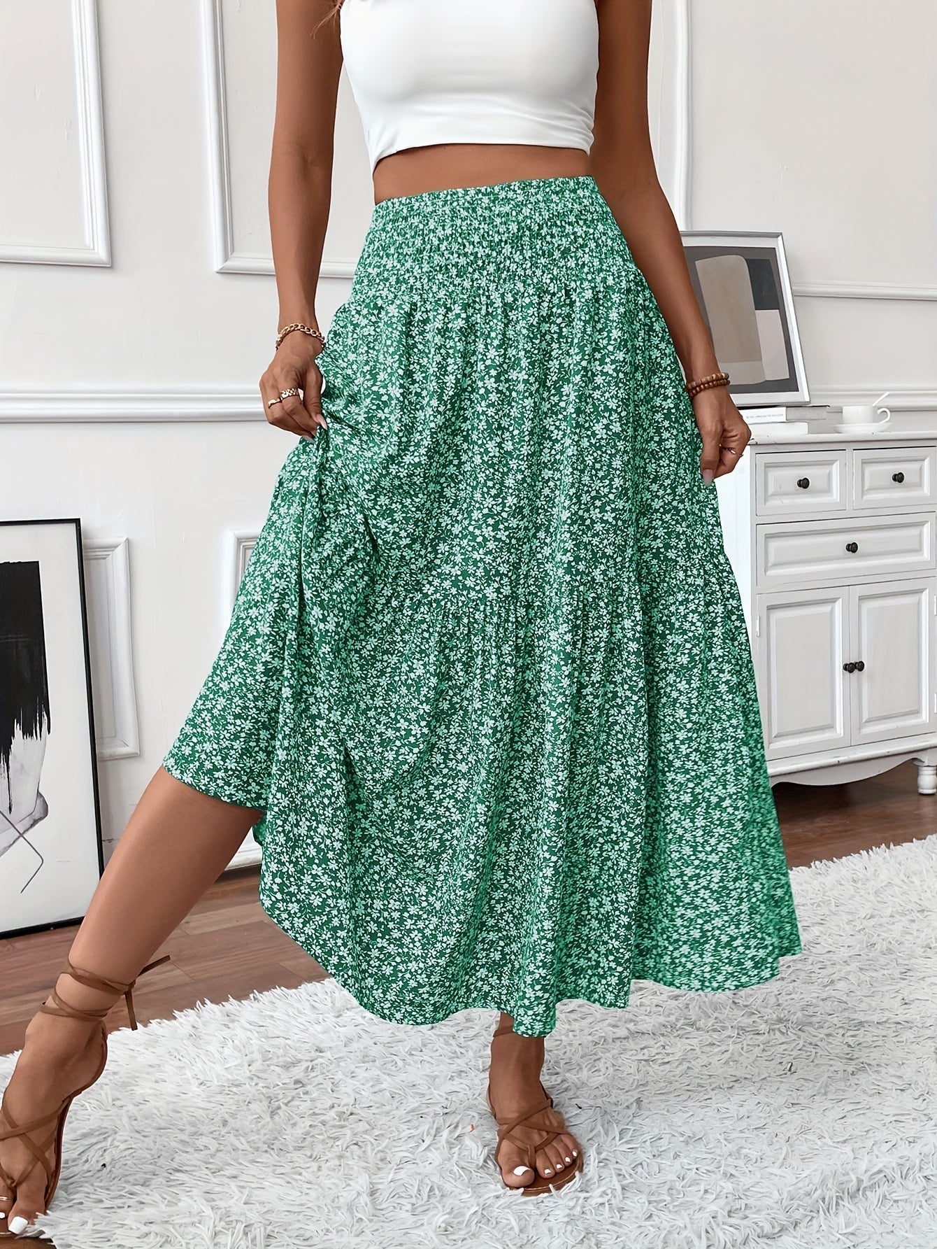 Elena Floral Print Ditsy Skirt