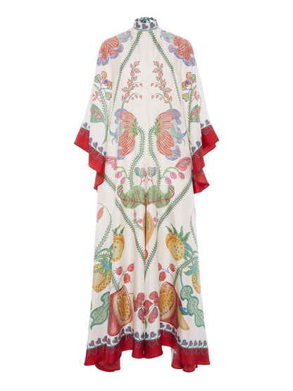 Maxi Dress with Handcrafted Ebony Print