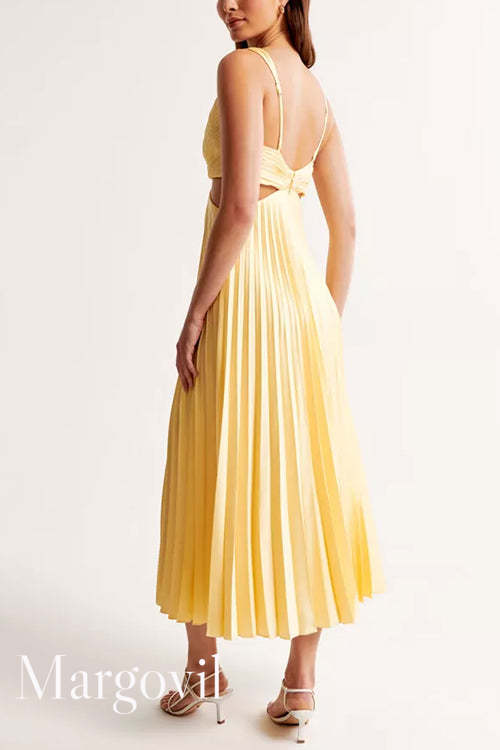 ALUNIA Pleated Maxi Dress
