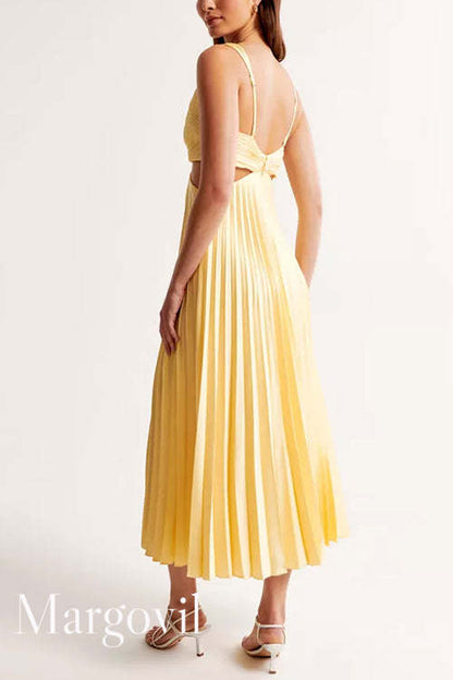 ALUNIA Pleated Maxi Dress