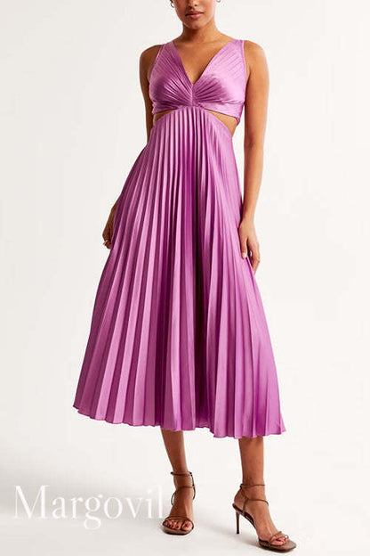 ALUNIA Pleated Maxi Dress