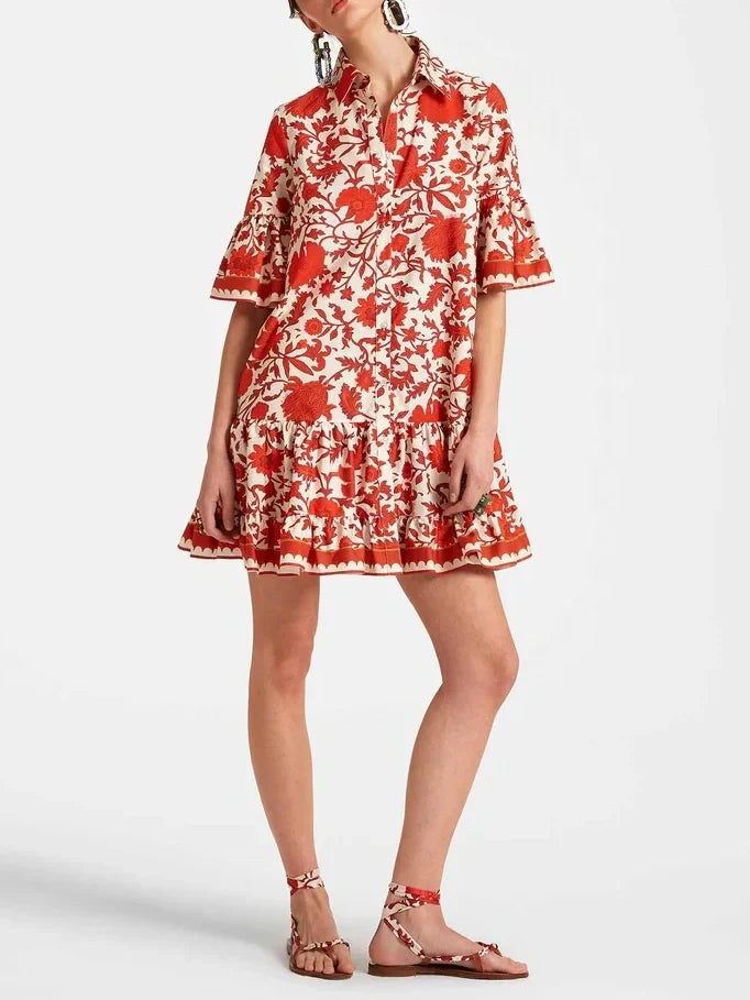Exclusive Fall Pattern Mini Dress