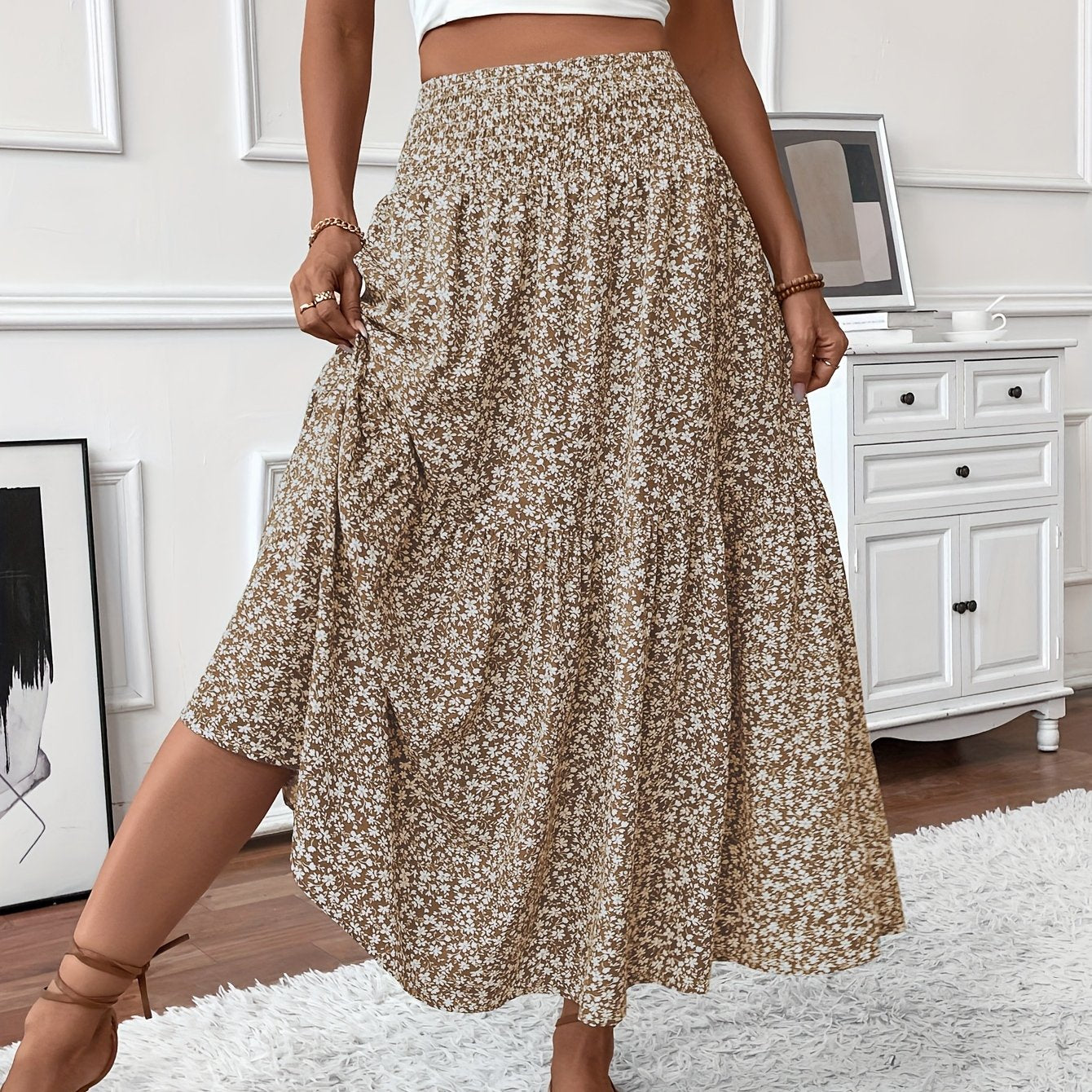 Elena Floral Print Ditsy Skirt