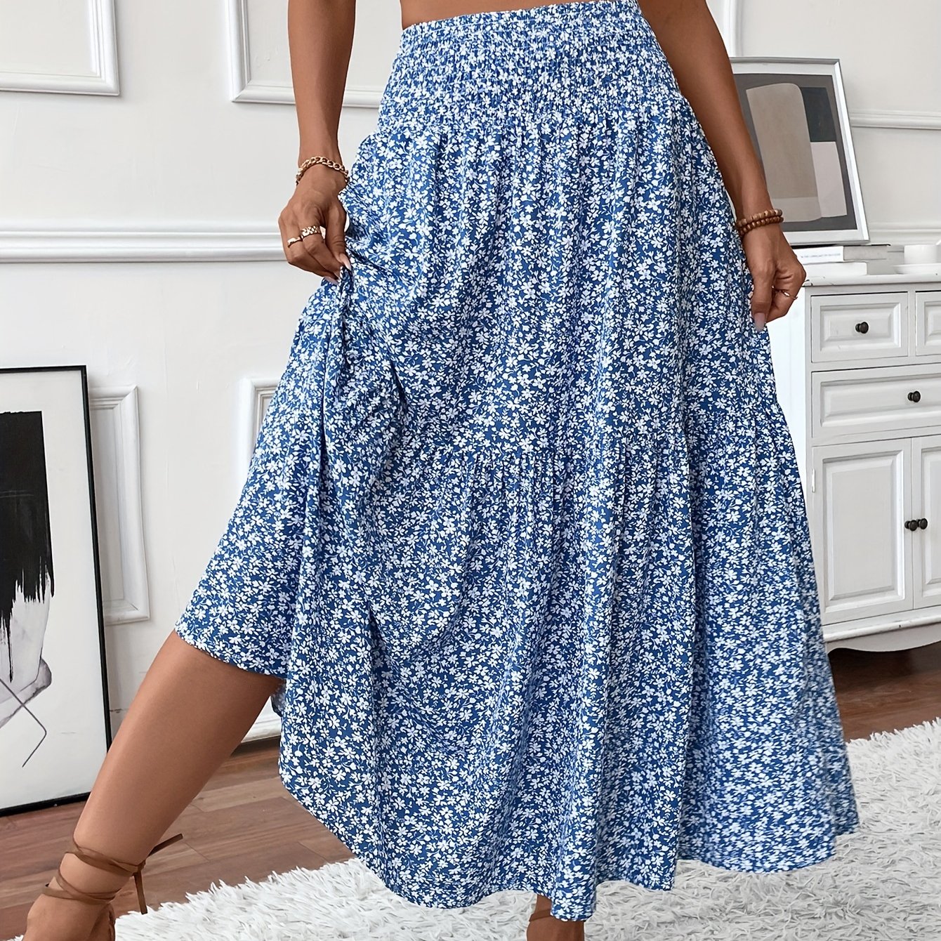 Elena Floral Print Ditsy Skirt