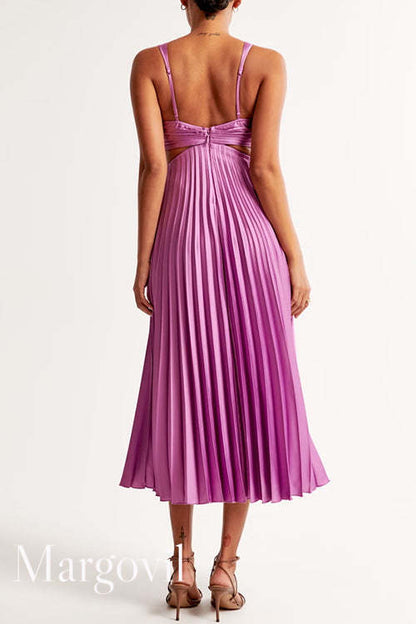 ALUNIA Pleated Maxi Dress